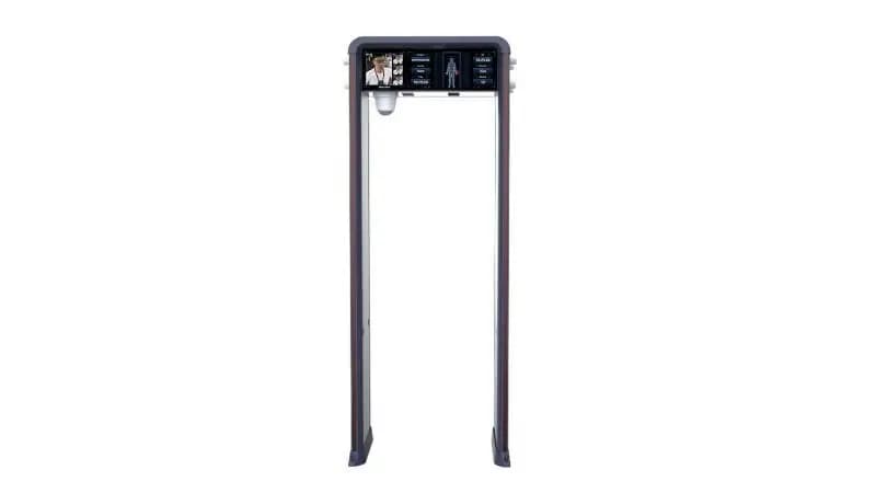 Hikvision ISD-SMG533LC-I portique de detection de metaux 33 detection zones - Affichage : 7' LCD (avant) et 29' LCD (arrière). -Interface Reseau - 2x-Sorties canaux alarm - IPC Camera 2MP