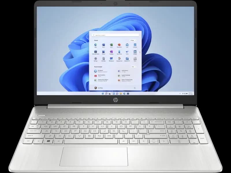 HP 15s-fq5055nb (9B5G6EA) (15.6') Notebook - Full HD - 1920 x 1080 - Intel Core i5 12th Gen i5-1235U Deca-core (10 Core) - 16 GB Total RAM - 512 GB SSD - Natural Silver - Intel Chip - Windows 11 Home - Intel Iris Xe Graphics - Front Camera/Webcam - 7.50 Hours Battery Run Time - IEEE 802.11ac Wireless LAN Standard