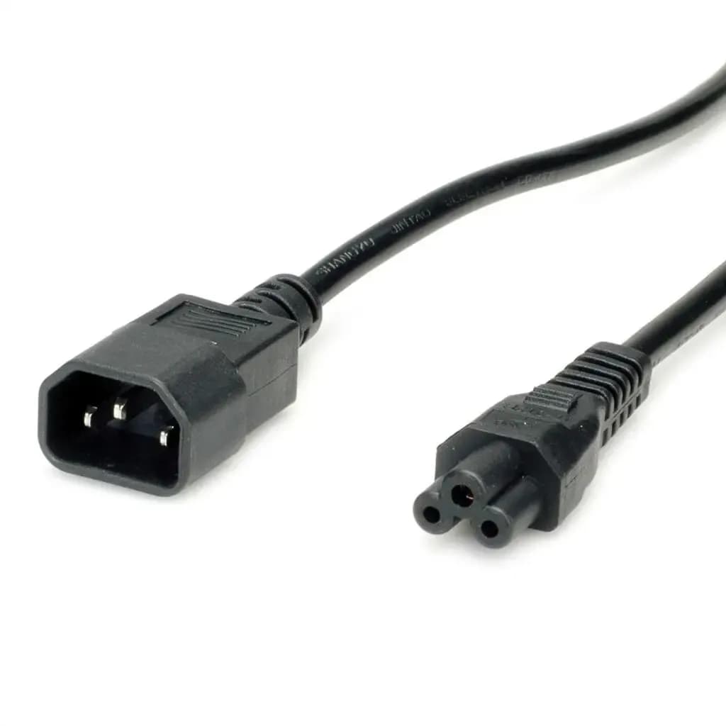 VALUE Power Cable IEC320/C14 Male - C5 Female, black