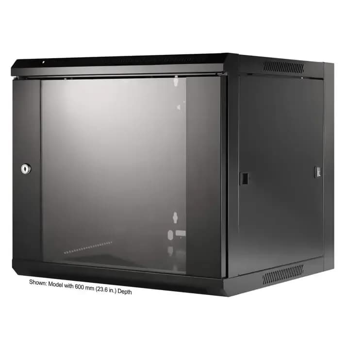 Intellinet 713863 - Armoire 19 12U-600mm Profondeur Noir Panneaux latéraux amovibles