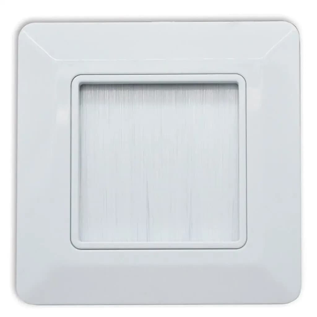 VALUE Cable Exit Brush Wall Plate, 86x86mm, 80x80mm