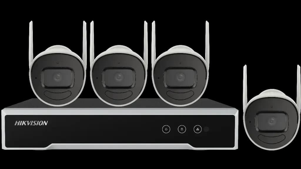 Hikvision NK44W0H Kit vidéosurveillance sans fil WIFI 4 caméras Bullet 4MP 2.8mm Exterieur Audio In Sans Disque Dur