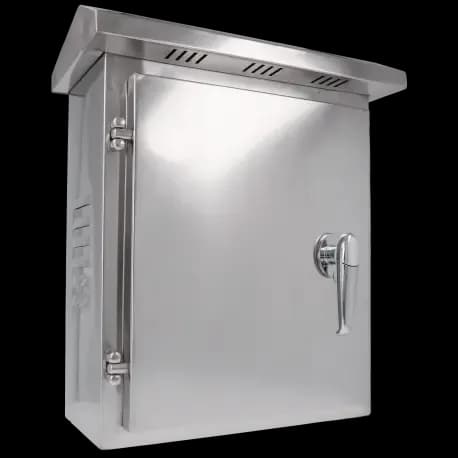 Caisson Etanche pour mât 400 x 340 x 185 mm avec Support Poteau