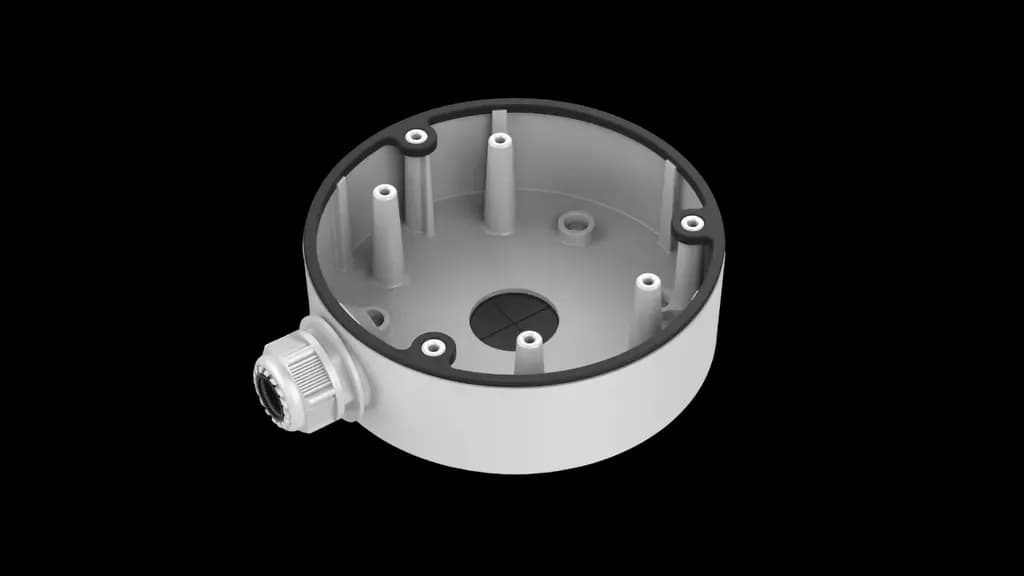 Hikvision DS-1280ZJ-DM21 Boîte de jonction pour caméras dôme - Alliage d'aluminium - 42 mm (H) x 137 mm (diamètre de base) - 250 g