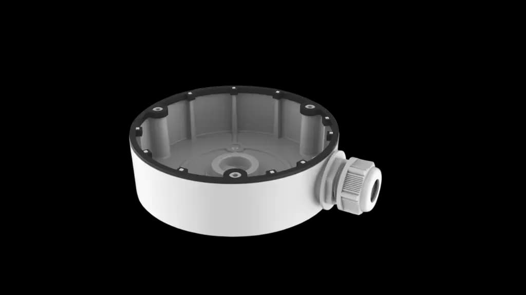 Hikvision DS-1280ZJ-DM8 Boîte de jonction pour caméras dôme - Entrée latérale et inférieure - Alliage d'aluminium - 35 (H) x 126.7 (φ) mm - 210 g