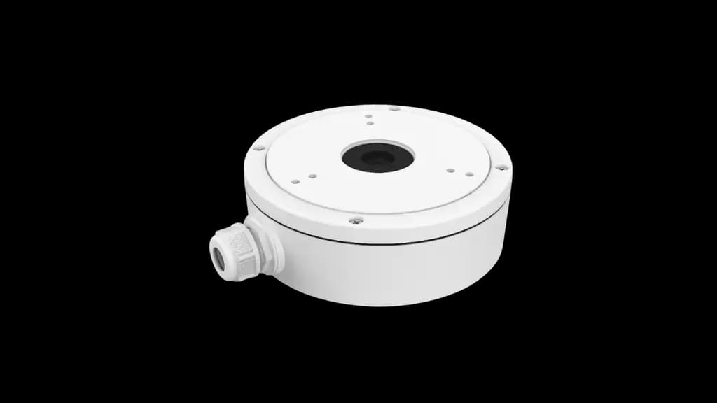 Hikvision DS-1280ZJ-M Boîte de jonction pour caméras dôme - Alliage d'aluminium - 51,5 mm (H) x 157 mm (diamètre de base) - 621 g