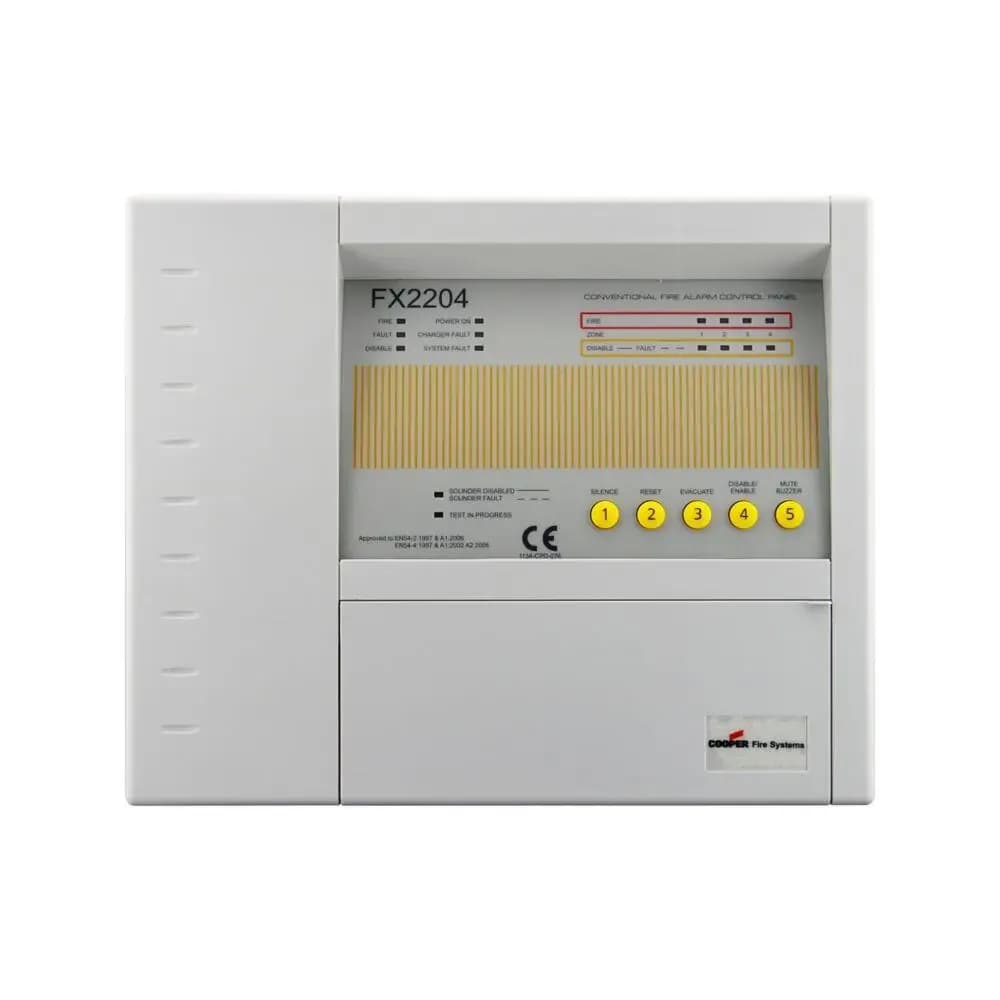FX2204 Centrale 4 zones Cooper Conventionnel Max 32 Detecteur/Zone 1km/Zone