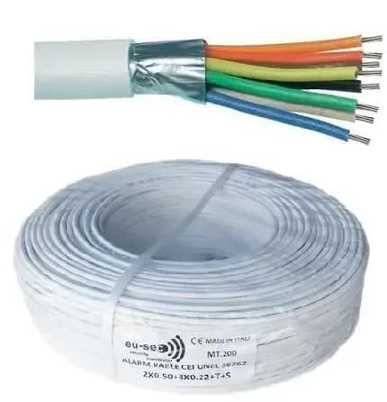 Bobine de câble Alarme SEGURFLEX 2+4 LSHO CCA 100 m - 4+2 4x0,22 mm + 2x 0,75 mm