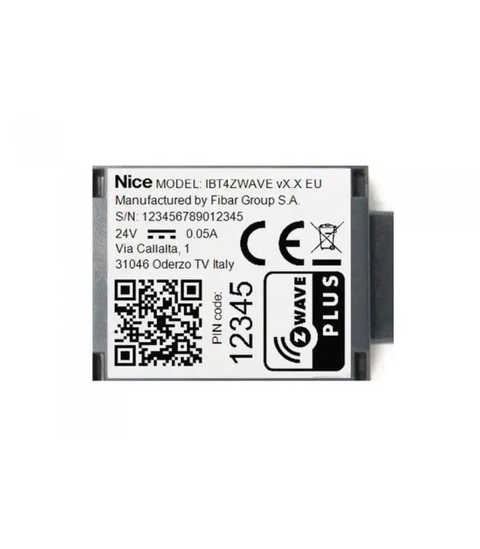 NICE FG-IBT4ZWAVE - BiDi ZWave interface for Nice Gate&Door automation systems