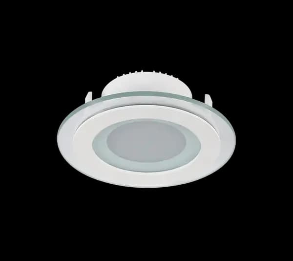 99LED639 LED PANEL ROUND + GLASS 6W 3000K Diam 100MM