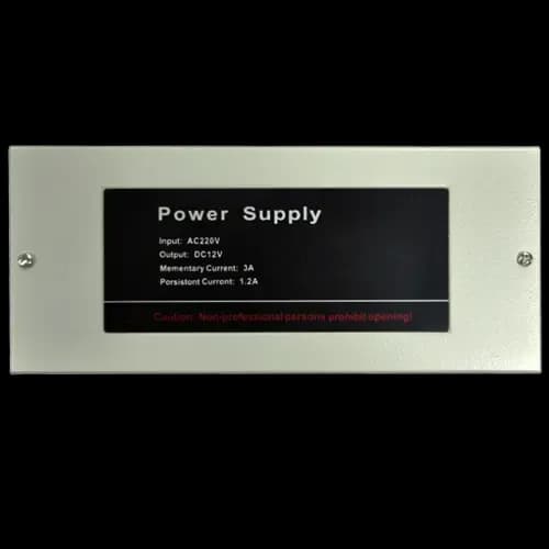 Source d´alimentation - Exclusif pour le contrôle d'accès - Entrée AC 220 V - Sortie DC 12,8 V, 5/1,8A - Peut être configuré comme NC/NO - Commande de différents types de serrures électriques - Circuit inducteur anti-blocage intégré - Potentiomètre de déverrouillage réglable intégré, portée 0-10s