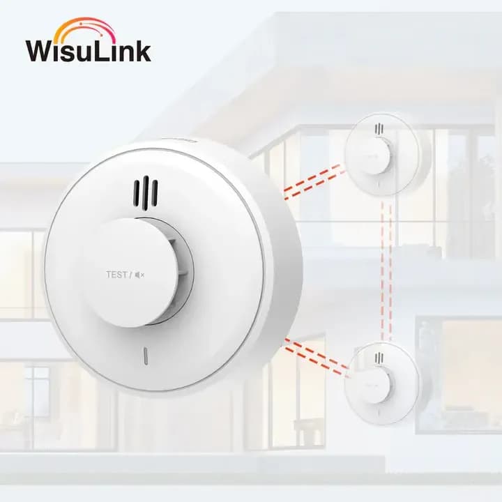 HY-HT10A-R8 Alarme de chaleur autonome à batterie scellée, 10 ans Wisulink interconnectée sans fil