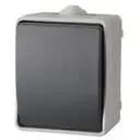 ELIX 38262 Interrupteur unipolaire - Schéma 1 - 10A - 250V -Etanche IP54 - Gris - Apparent