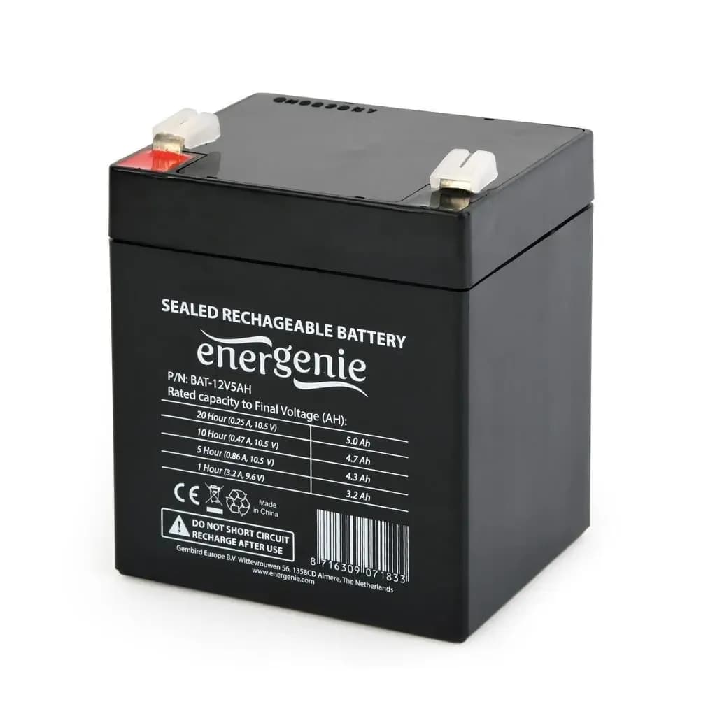 BAT-12V5AH – 12 Batterie AGM 12 V - 5.0 Ah - 90 x 70 x 101 mm (lxwxh)