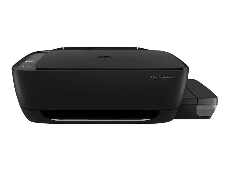 HP Smart Tank Wireless 455 ▪ Imprimante multifonctions couleur jet d'encre ▪ refillable ▪ A4 ▪ 19 ppm (impression) ▪ 6.5 ppm (copie) 60 feuilles ▪ USB 2.0, Wi-Fi