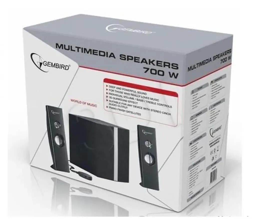 GEMBIRD SPK810PB Haut Parleur Multimedia 700W 2.1