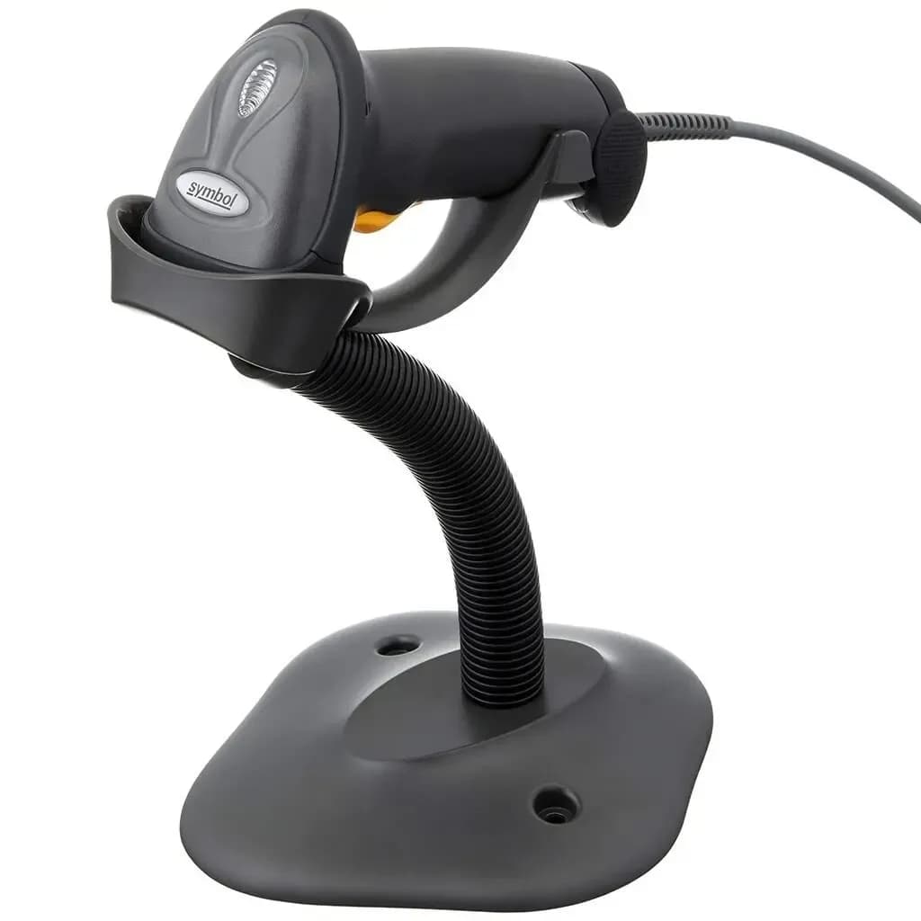 ZEBRA-MOTOROLA LS2208 Type Pistolet, 1D, USB scanner e main, CodeGate, 0-44cm-100 scans/s +support