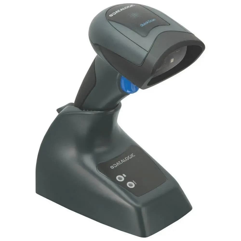 Datalogic QuickScan Mobile QM2131 1D RF433 MHz Barecode Scanner SANS FIL 25m - 1D, , 400 scans/sec.,IP42, inclus: ceble (USB), station d'accueil de chargement et transmission