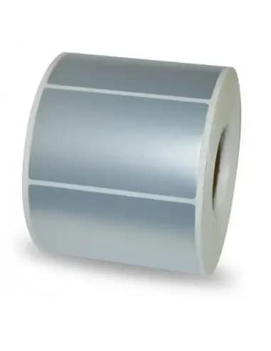 Etiquette Plastique Argent-Silver , 70x32mm (2370 etiquettes/rouleau) rubans recommandes: 5095 resine