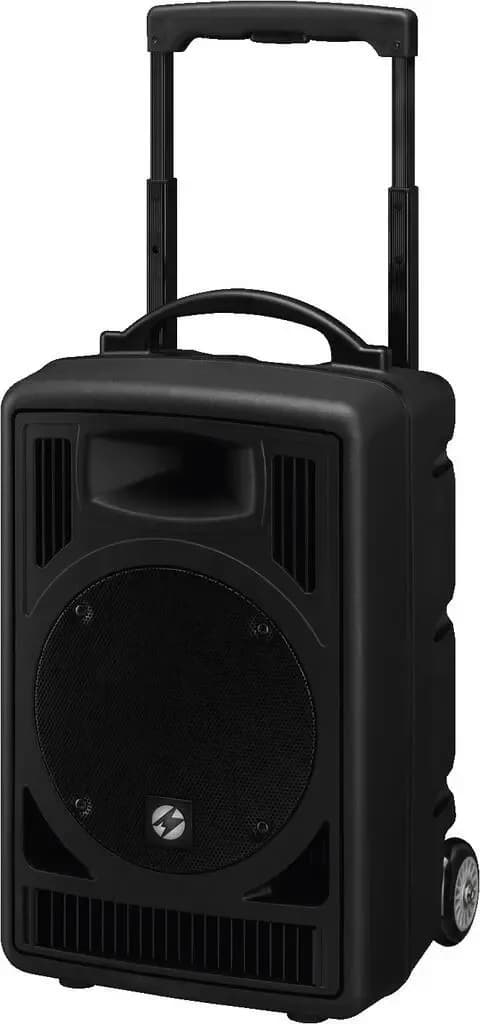 Monacor TXA-820CD Système sono portable RMS 50 W + lecteur multimédia & CD - unité réceptrice 1 canal UHF PLL + Bluetooth.