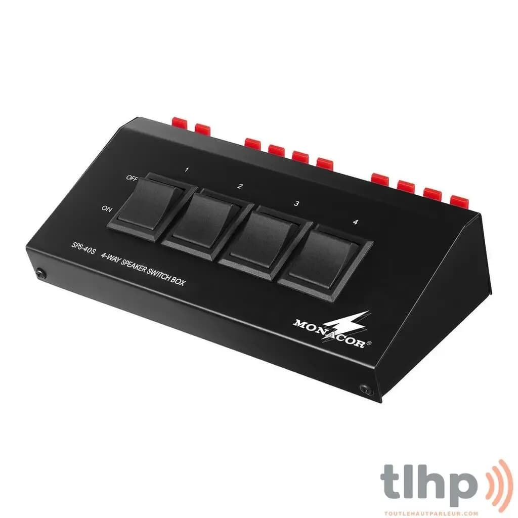 SPS-40S-PUPITRE COMMUTATION HP Pour relier jusqu'e 4 paires d'enceintes (4-8 ?) e une sortie d'amplificateur stereo
