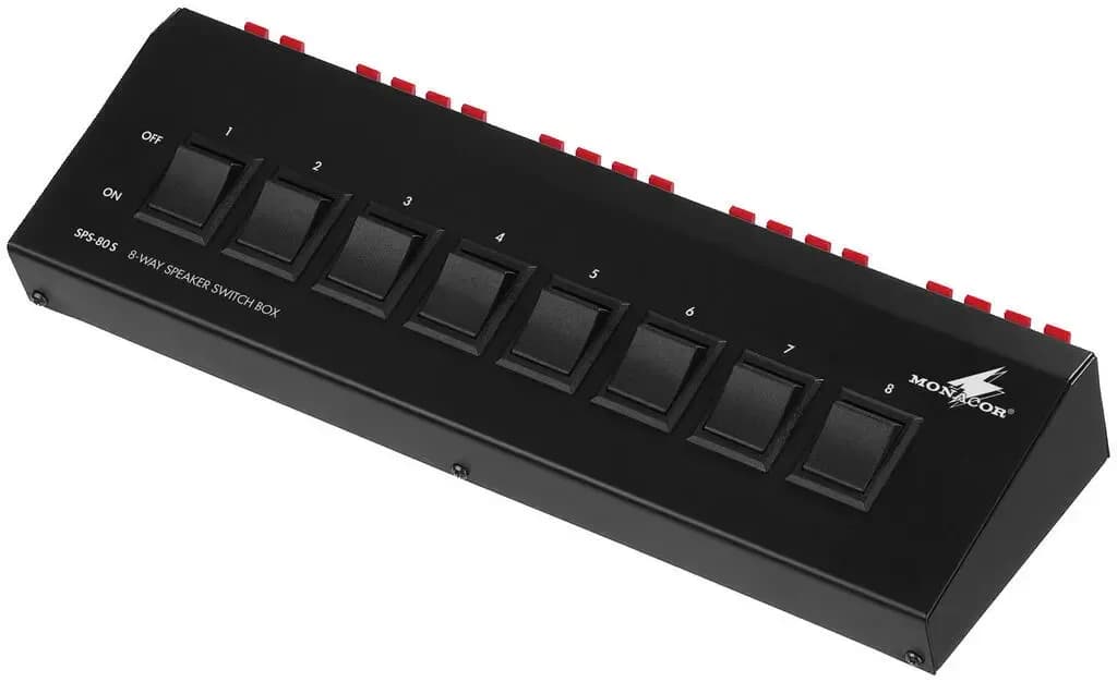 SPS-80S-PUPITRE COMMUTATION HP Pour relier jusqu'e 8 paires d'enceintes (4-8 ?) e une sortie d'amplificateur stereo