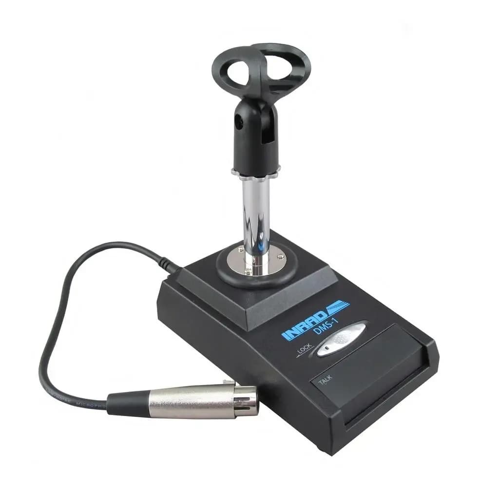 DMS-1 Pied de micro de table pour microphones col de cygne Interrupteur Marche / Arret