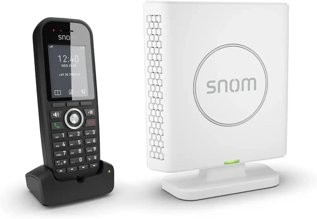 Snom M425-1 Solution sans fil : base DECT M400 + 1x Combiné M25 extensiblé jusqu'à 20 combinés