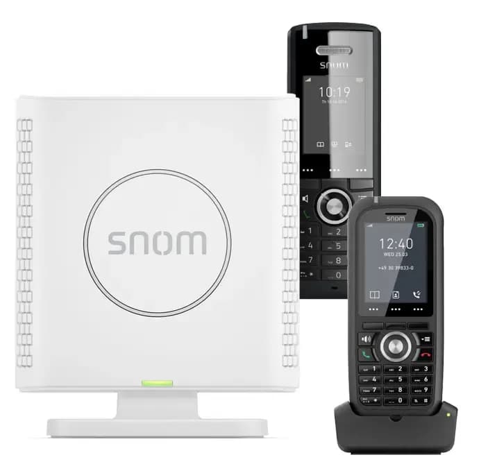 Snom M425-2 Solution sans fil : base DECT M400 + 1x Combiné M25 extensiblé jusqu'à 20 combinés