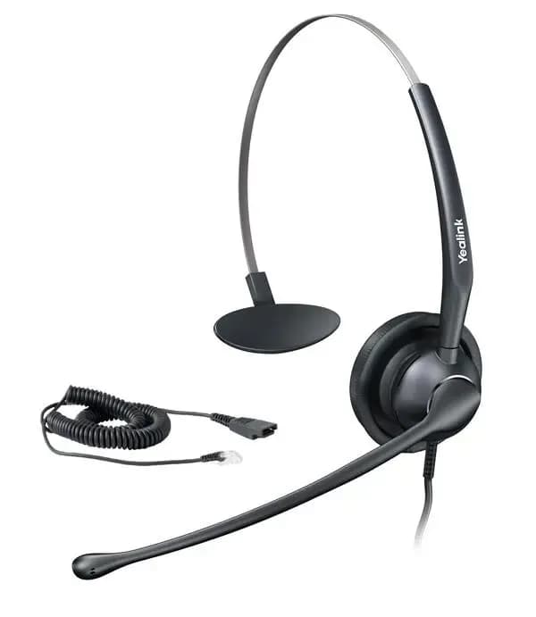 Yealink YHS33 USB Casque filaire 1 écouteur serre-tête, connectique USB et jack 3.5