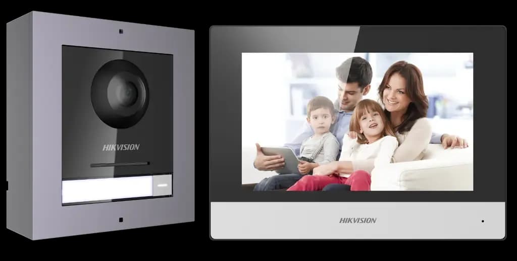 Hikvision DS-KIS602 IP-POE video intercom kit 1x call button Black Body WIFI