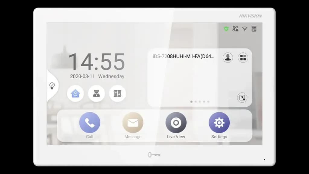 Hikvision DS-KH9510-WTE1 Android Video Intercom Tablet - 10-inch LCD Touch Screen Standard PoE