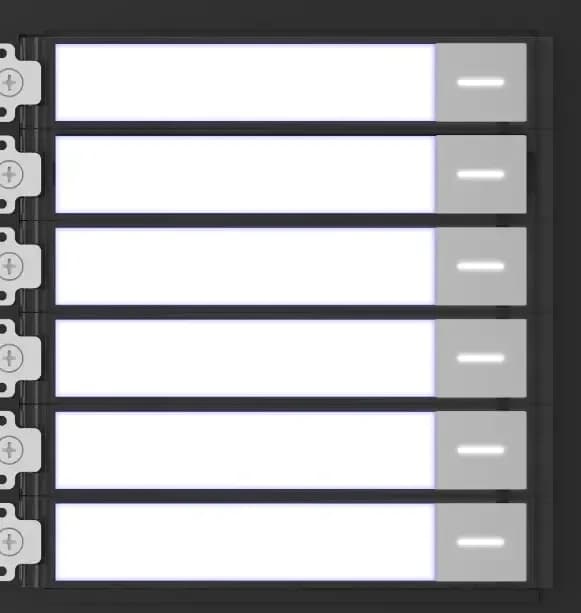 Hikvision DS-KD-KK Nametag module · 6 call buttons Black