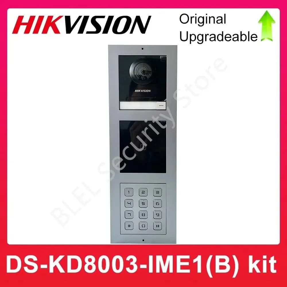Hikvision Ensemble modulaire DS-KD8003-IME1(B) + DS-KD-DIS 3.5-inch LCD Information Module + Station de porte DS-KD-KP + supports d'interphone vidéo DS-KD-ACW3