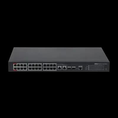 DAHUA PFS4226-24ET-360 - Switch Managed 24 x 10/100 (PoE+) + 2 x Gigabit Uplink - 2x Gigabit SFP rack-mountable PoE+ (360 W)