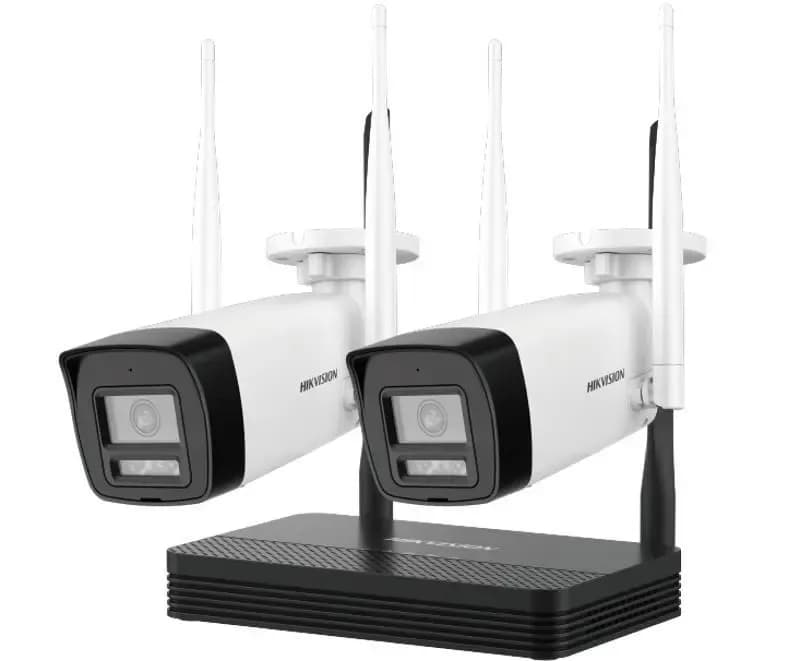 Hikvision NK42W0H- Kit vidéosurveillance WIFI sans fil 2 caméras Bullet 4MP 2.8mm Exterieur Audio In Sans Disque Dur