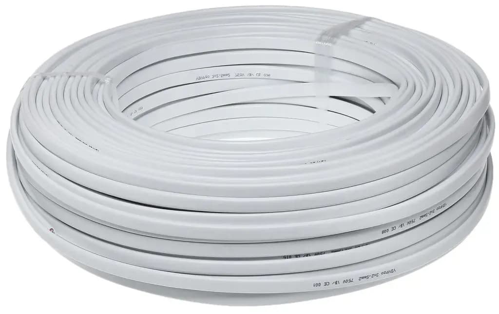 Bobine de câble D'Alimentation DC - 100 m - 2 x 0.75 mm Meplat blanc