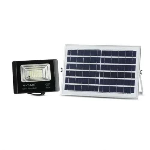 V-TAC Projecteur LED solaire 12W IP65 550lm 4000K avec télécommande